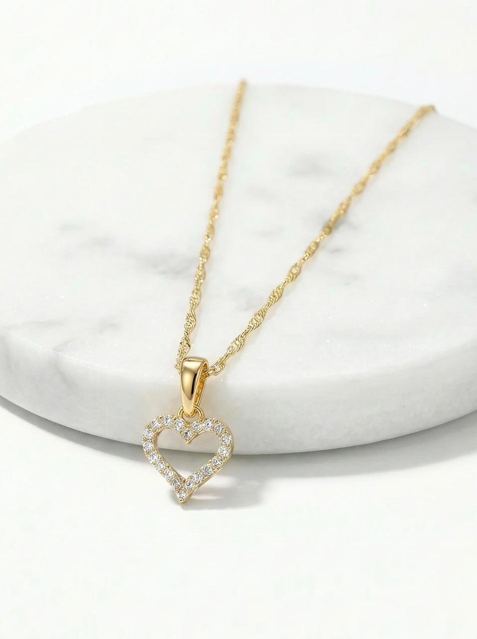 Cadena Singapur con dije Corazón