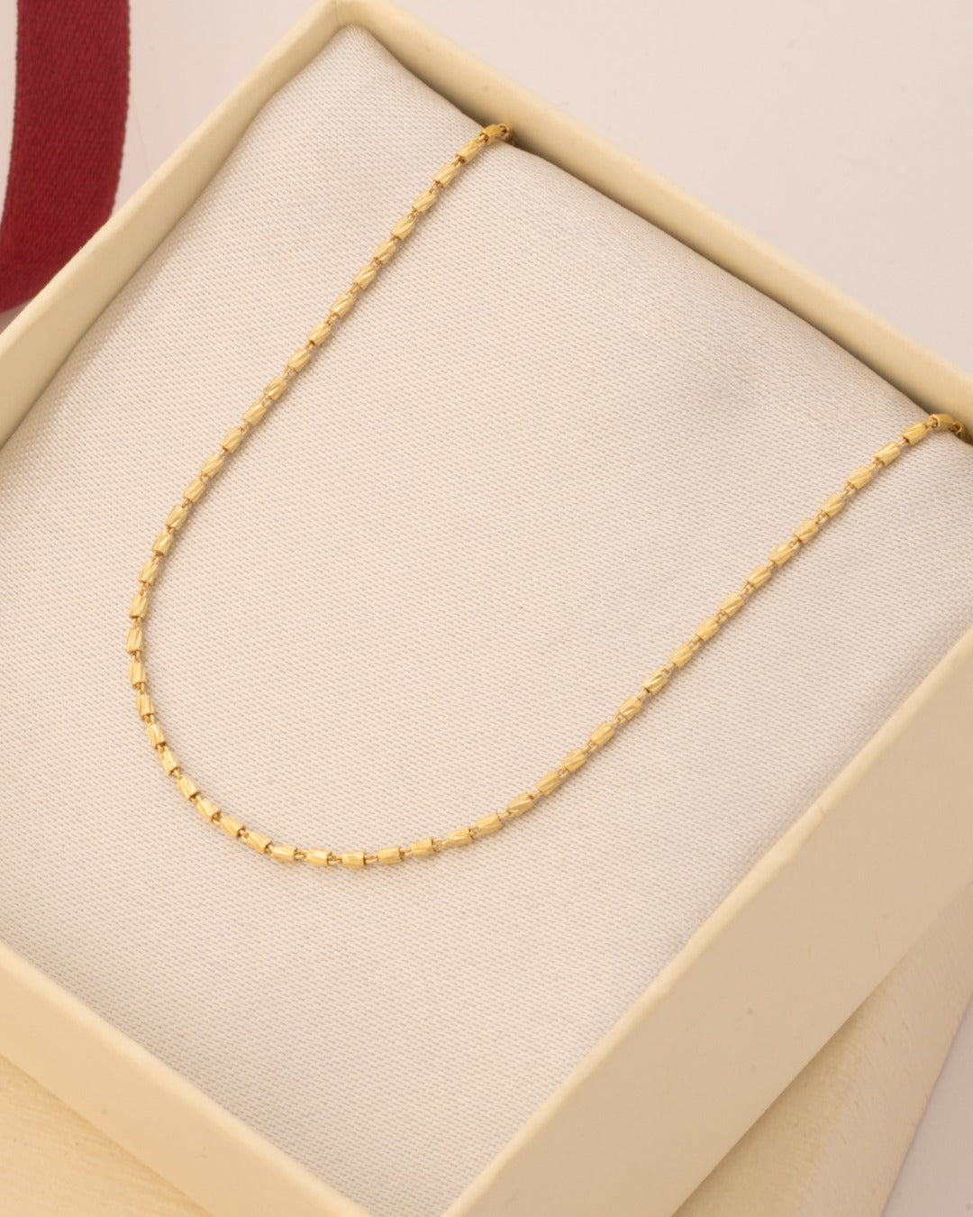 Cadena Tube Gold Italiano 65 Cms