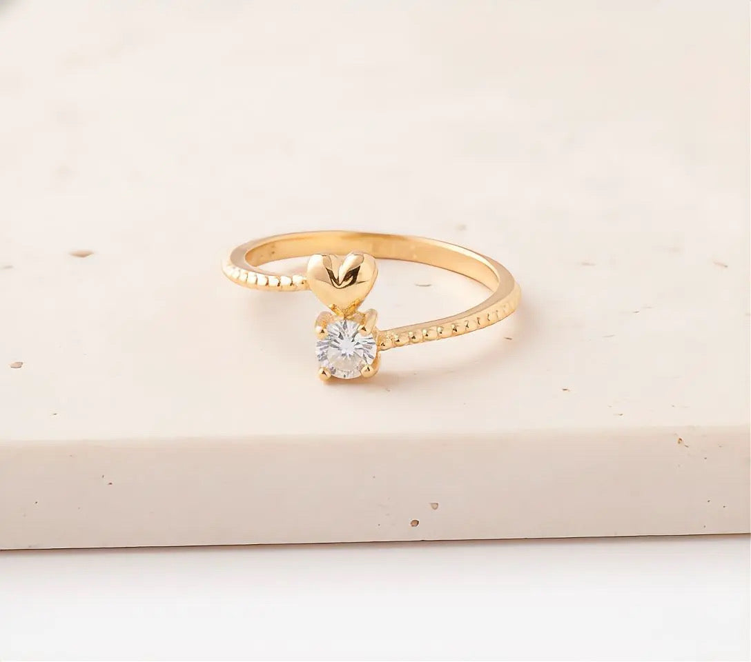 Anillo love circon